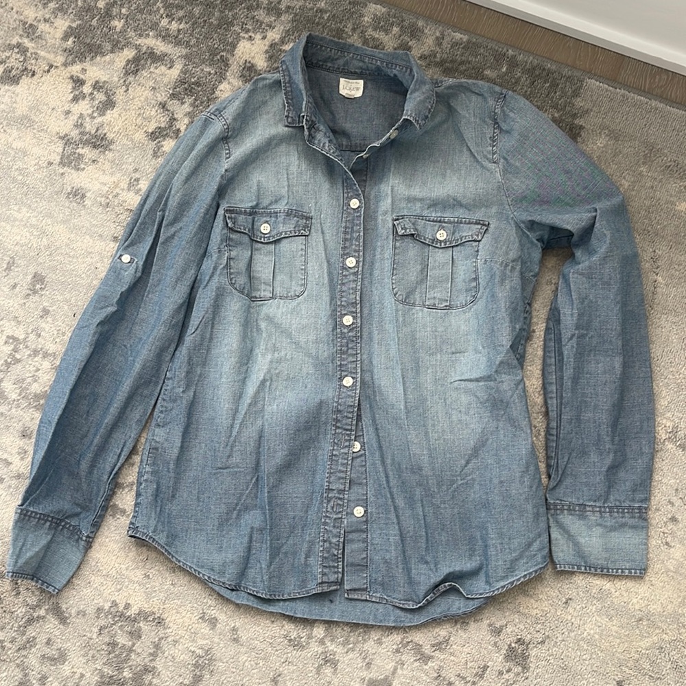 J.Crew denim button down top